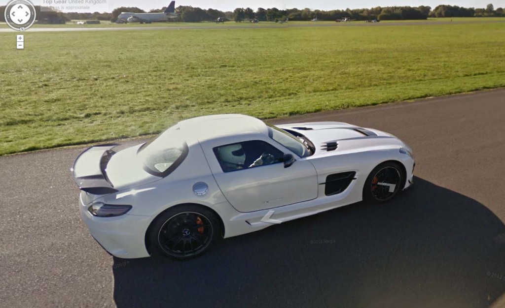 Shows The Stig in SLS Black Top Gear Track