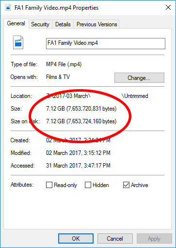 Video USB 7GB file